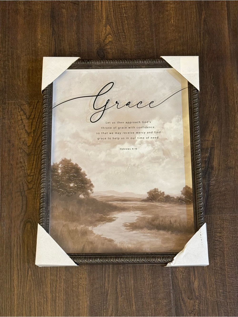 Grace Framed Wall Art - Brown Landscape Print